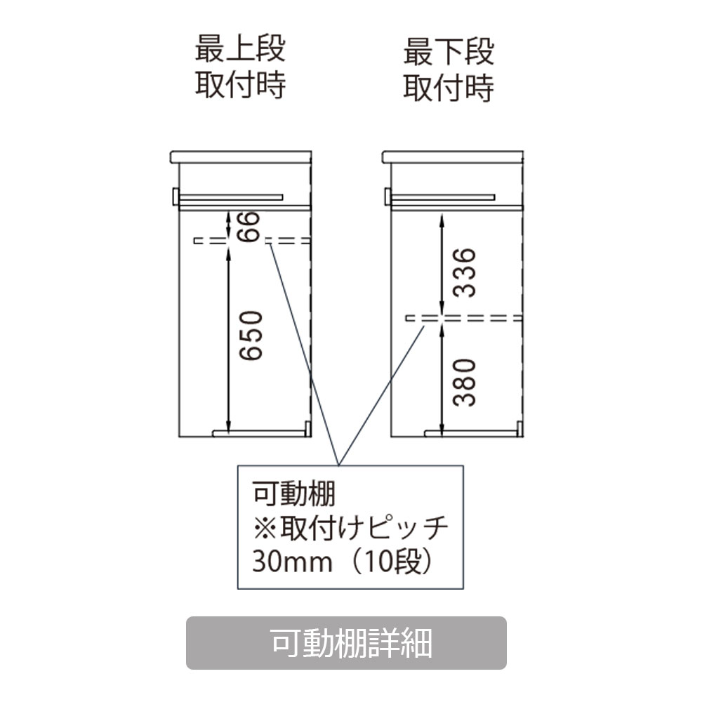 Pamouna(パモウナ)キッチンカウンター「IDA-602R下台」幅60cm 奥行50cm 高さ93.8cmハイカウンター 全3色