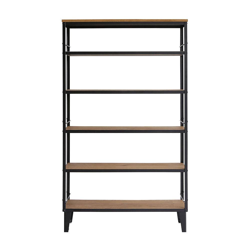 オープンシェルフ「アンティス」幅103cm オーク材/ブラックスチール【セール対象品のため5%OFF】