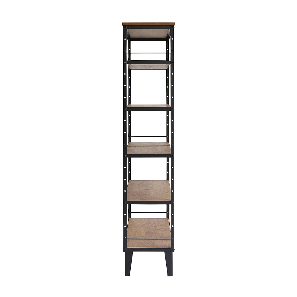 オープンシェルフ「アンティス」幅103cm オーク材/ブラックスチール【セール対象品のため5%OFF】