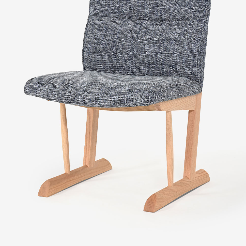飛騨産業 チェア「KAYA3 -カヤ3- LF220R」レッドオーク材 WO色 布#CブルームBU【受注生産品】
