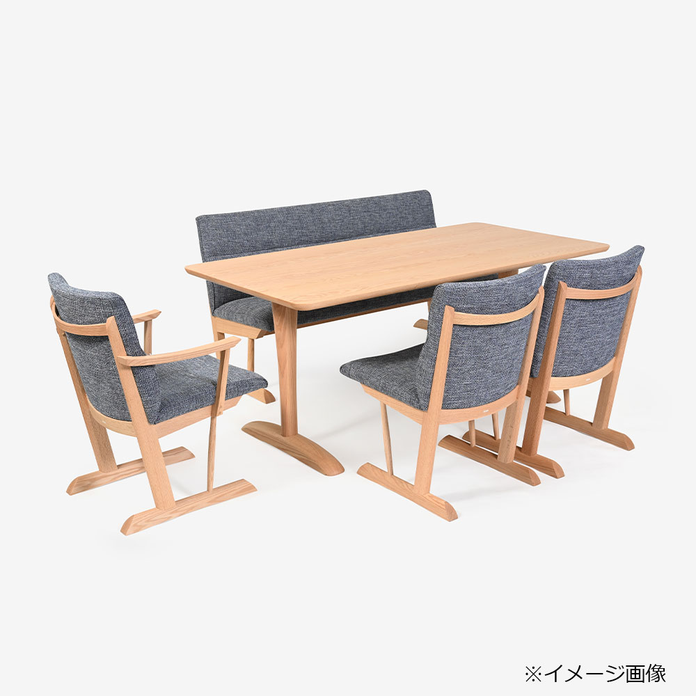 飛騨産業 アームチェア「KAYA3 -カヤ3- LF220AR」レッドオーク材 WO色 布#CブルームBU【受注生産品】