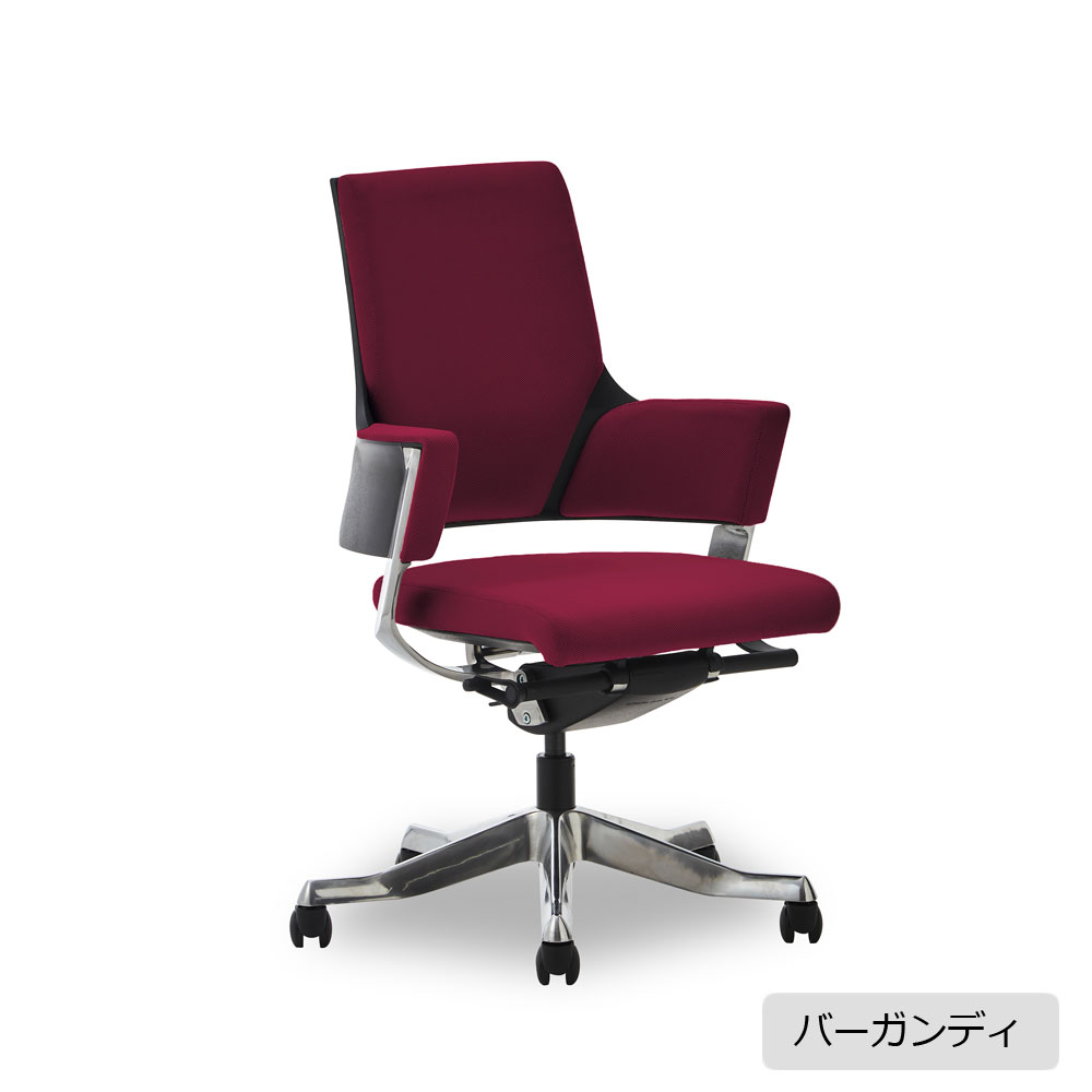 デスクチェア「Delphi(デルフィ)」ミドルバック ファブリック 全4色