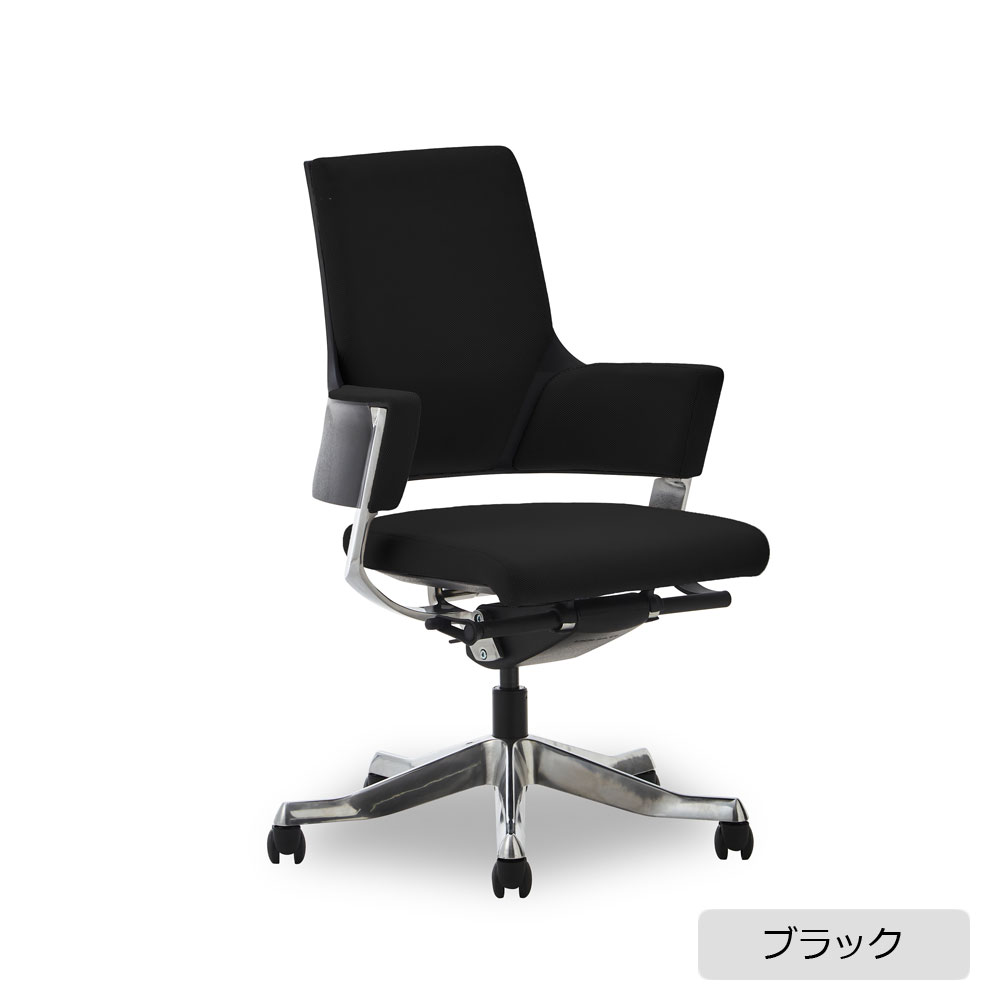 デスクチェア「Delphi(デルフィ)」ミドルバック ファブリック 全4色
