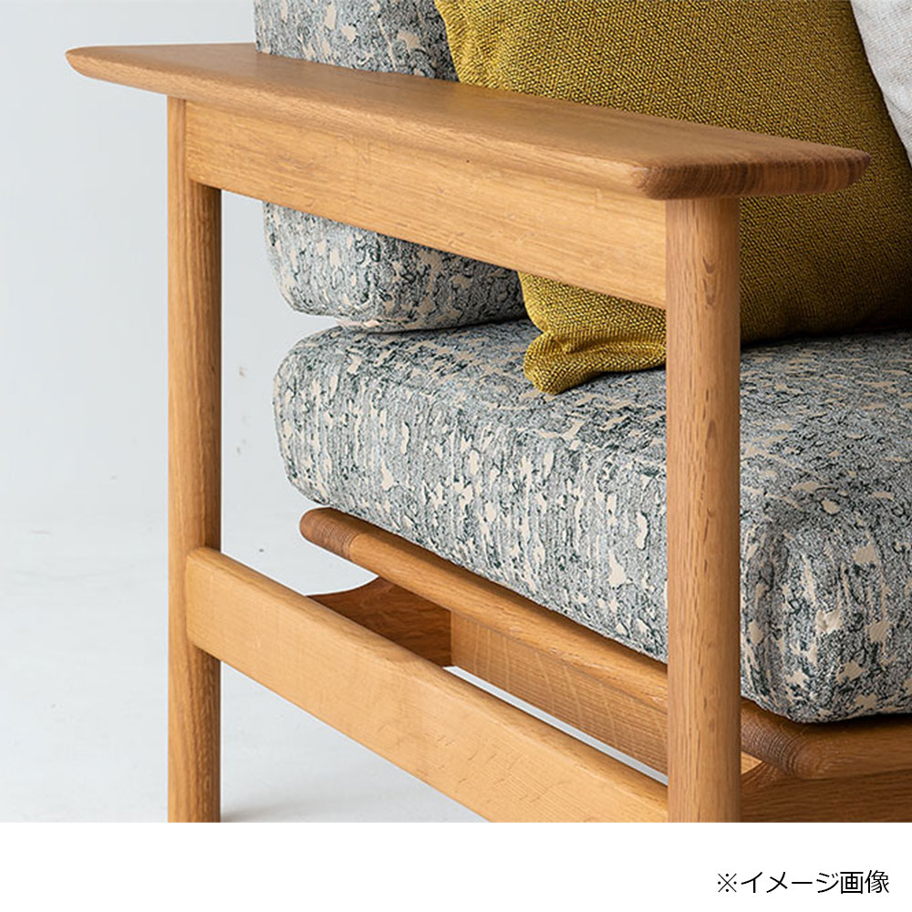 飛騨産業 ソファ 2.5人掛け「SATSUKI -サツキ- FP105WLU」幅180cm ウォールナット材 WA色 布＃EミモザYE【受注生産品】