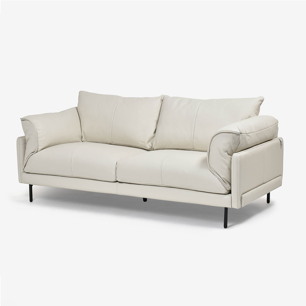 CORIUM(コリウム)ソファ 3人掛け 「ジェローム model.CO-0566」幅206cm 革#CO-JBE529E フロスト