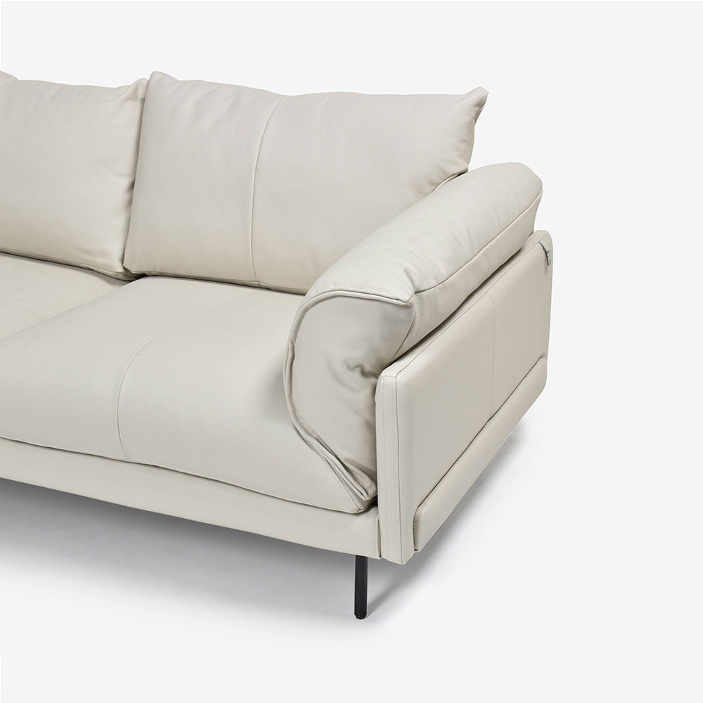 CORIUM(コリウム)ソファ 3人掛け 「ジェローム model.CO-0566」幅206cm 革#CO-JBE529E フロスト