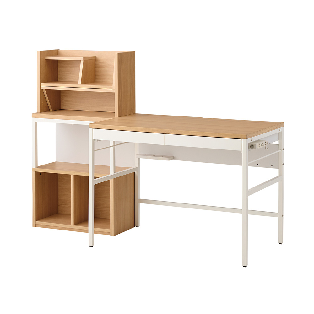 学習デスク「リシェット MDF」デスク+マルチラック 幅100cm