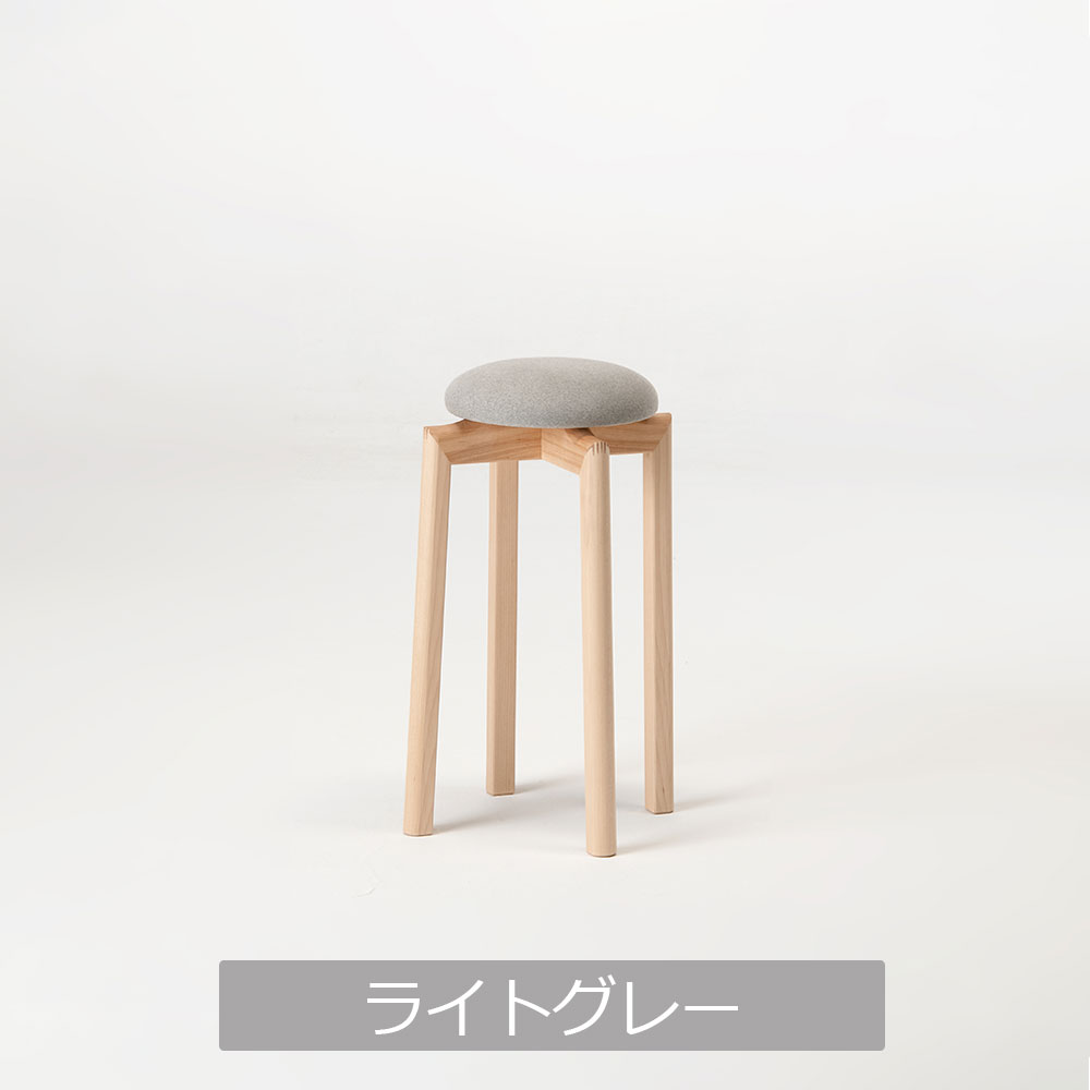匠工芸 スツールSS「MUSHROOM-マッシュルーム-」カバ材 高さ50cm 全5色【受注生産品】