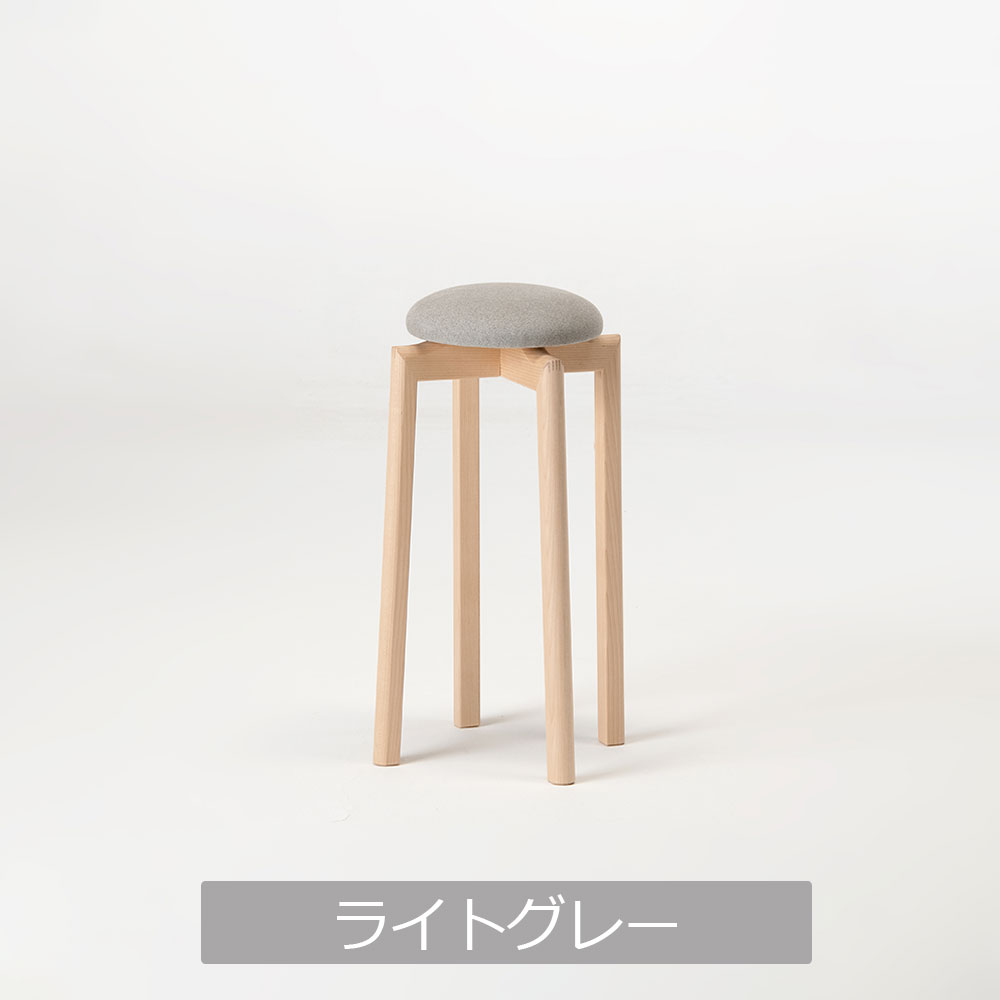 匠工芸 スツールS「MUSHROOM-マッシュルーム-」カバ材 高さ55cm 全5色【受注生産品】
