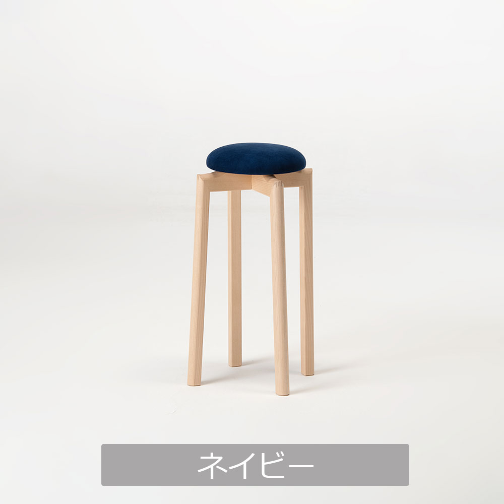 匠工芸 スツールS「MUSHROOM-マッシュルーム-」カバ材 高さ55cm 全5色【受注生産品】