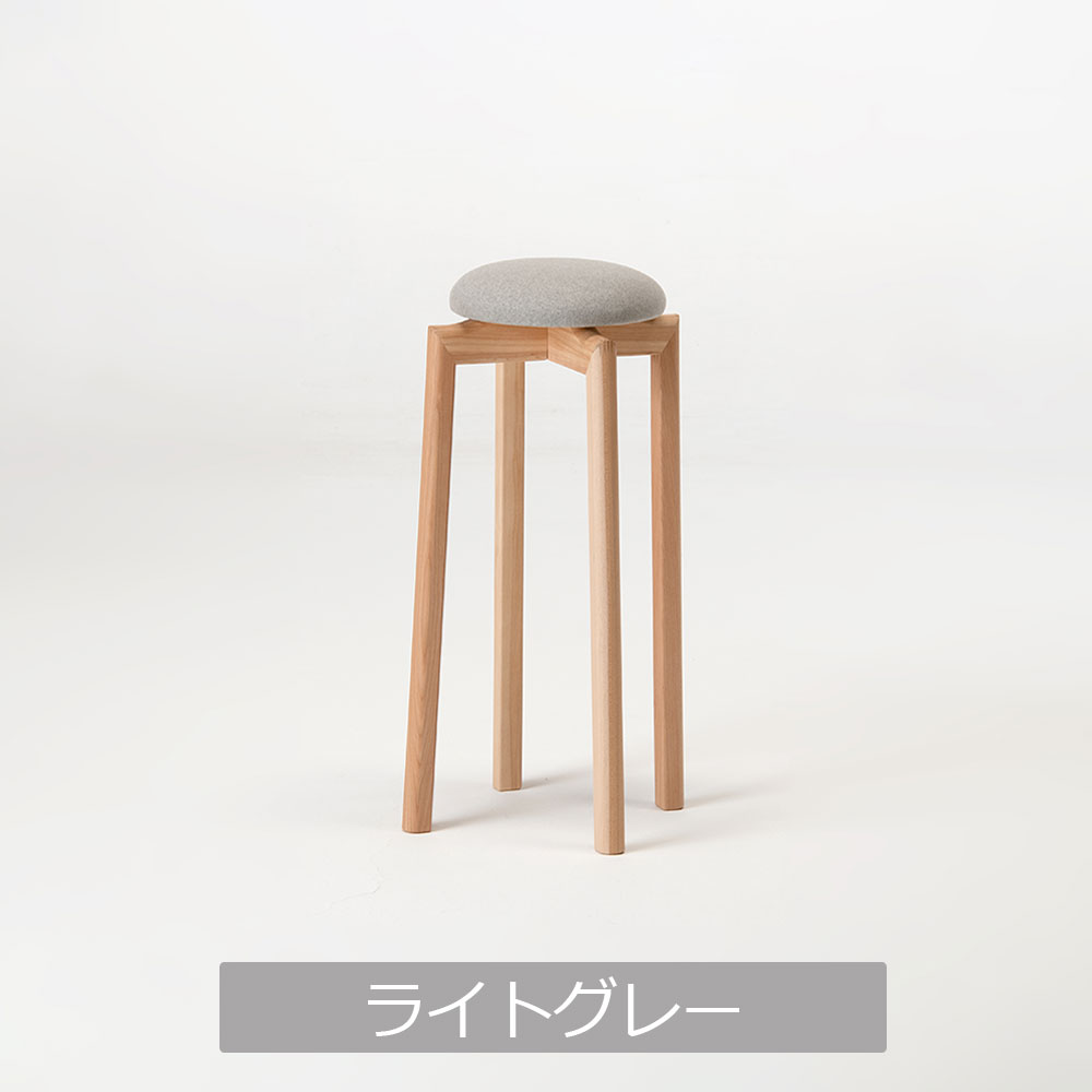 匠工芸 スツールM「MUSHROOM-マッシュルーム-」カバ材 高さ60cm 全5色【受注生産品】