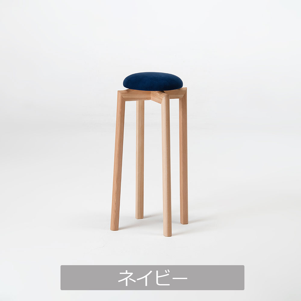 匠工芸 スツールM「MUSHROOM-マッシュルーム-」カバ材 高さ60cm 全5色【受注生産品】