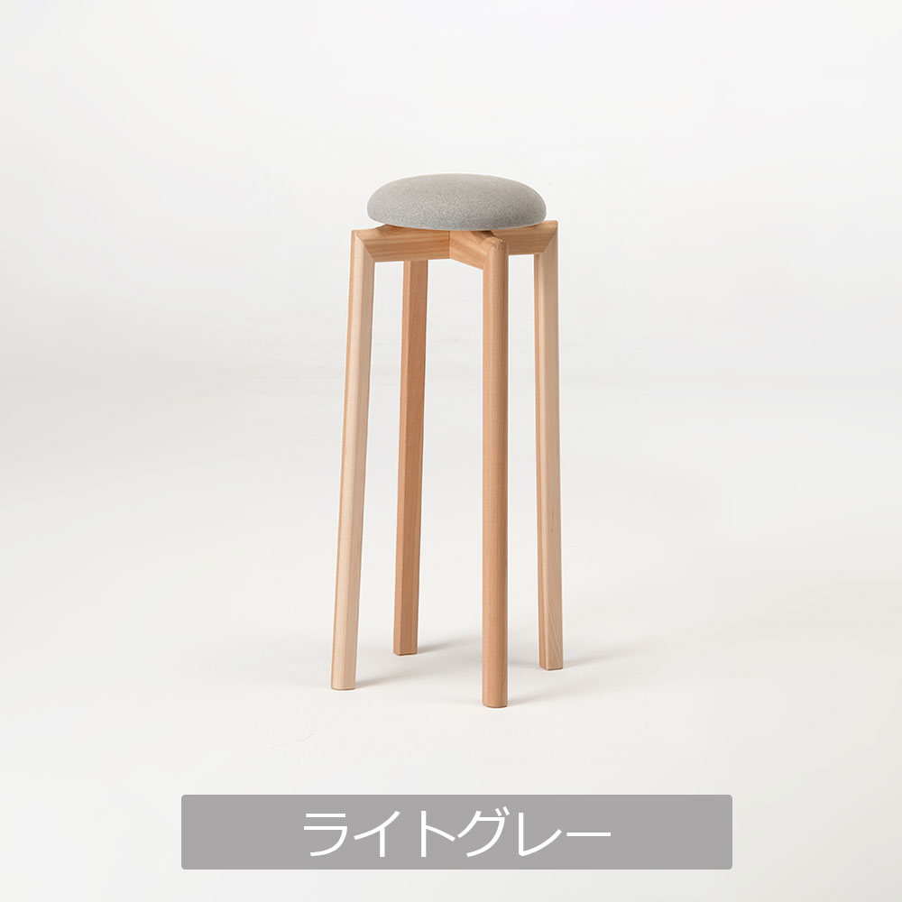 匠工芸 スツールL「MUSHROOM-マッシュルーム-」カバ材 高さ65cm 全5色【受注生産品】