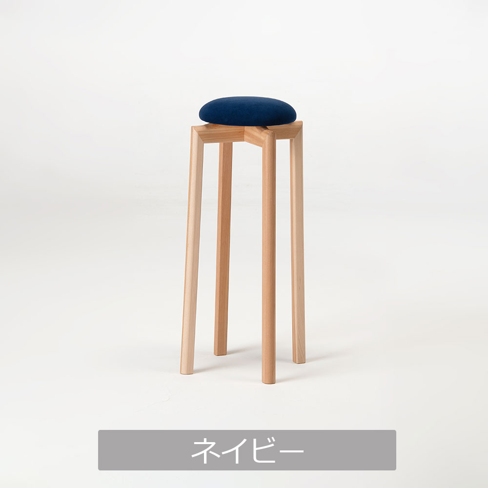 匠工芸 スツールL「MUSHROOM-マッシュルーム-」カバ材 高さ65cm 全5色【受注生産品】