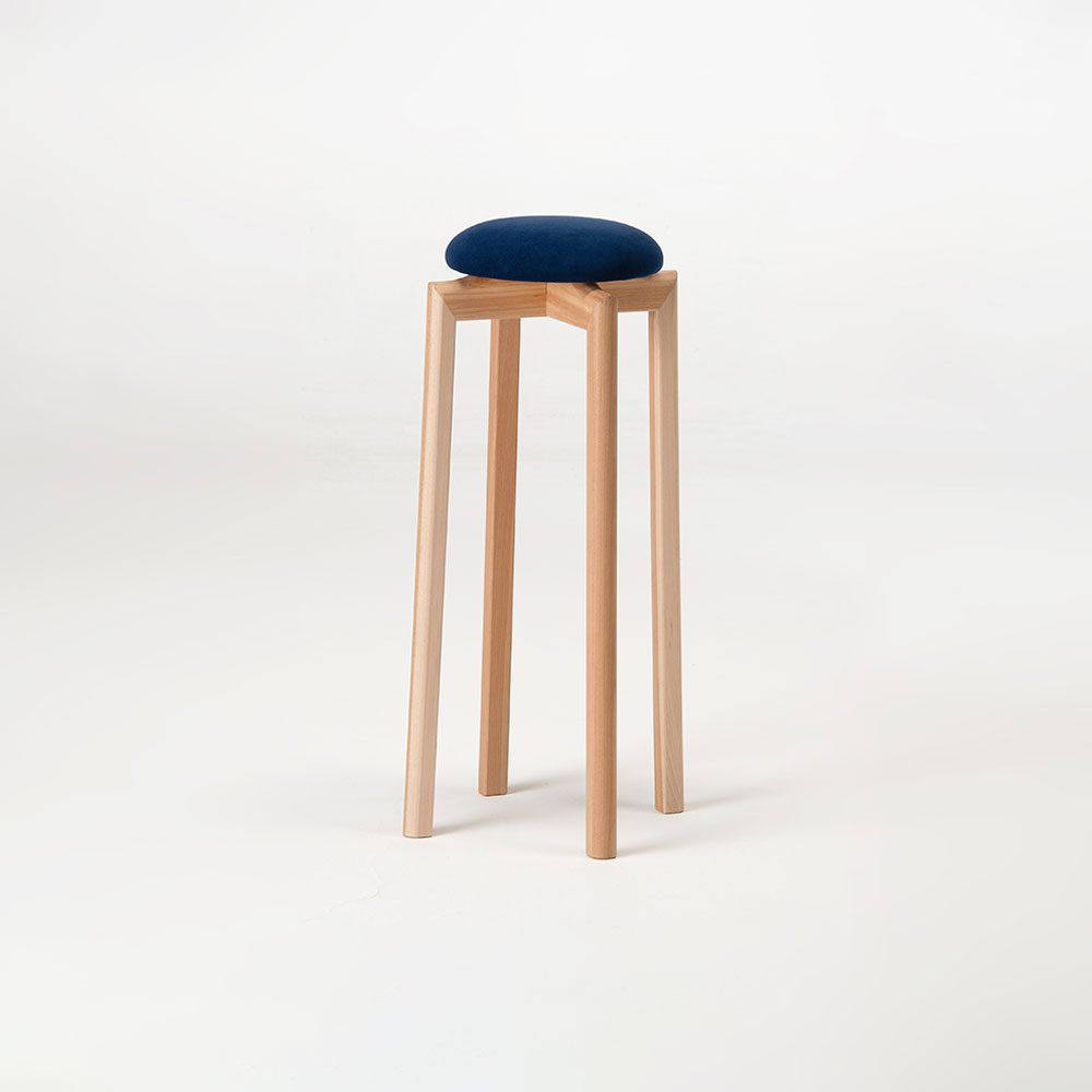 匠工芸 スツールL「MUSHROOM-マッシュルーム-」カバ材 高さ65cm 全5色【受注生産品】