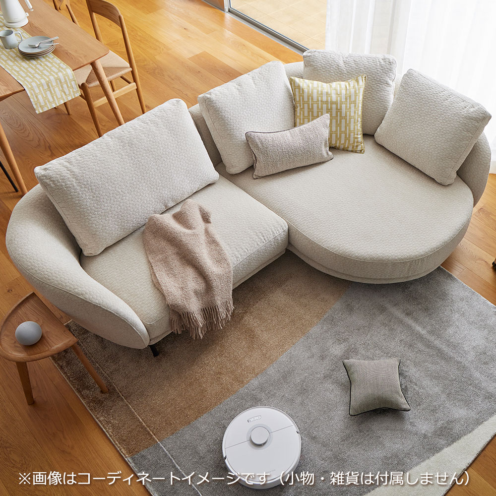 カウチソファ2点セット 向かって右カウチ「ニーデ (1.5EL_CRT-S)」 布#4バーセルベージュ【受注生産品】