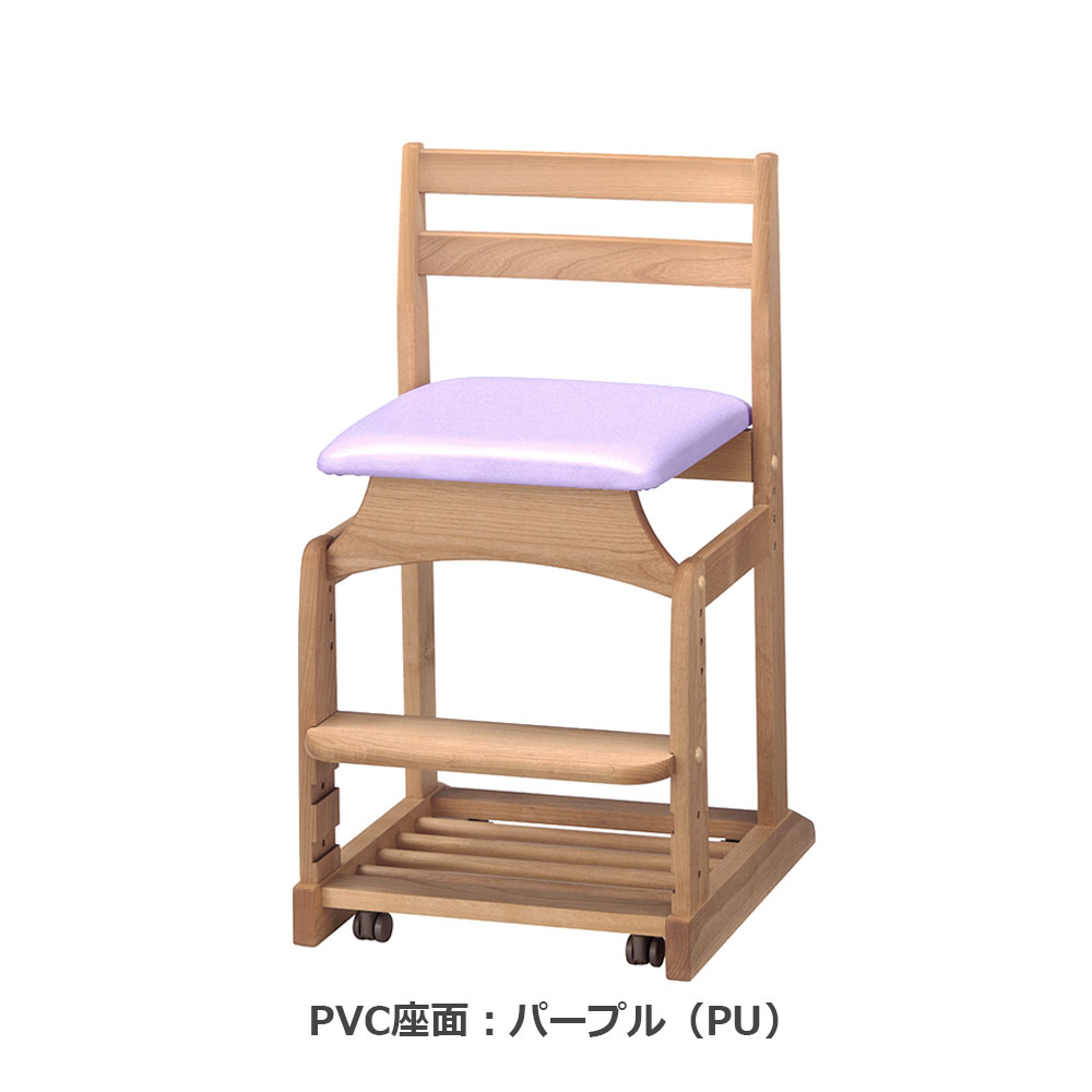 hotta woody(堀田木工所)デスクチェア「ダックチェア No.8」アルダー材NA(ナチュラル)色 PVC張り 全4色