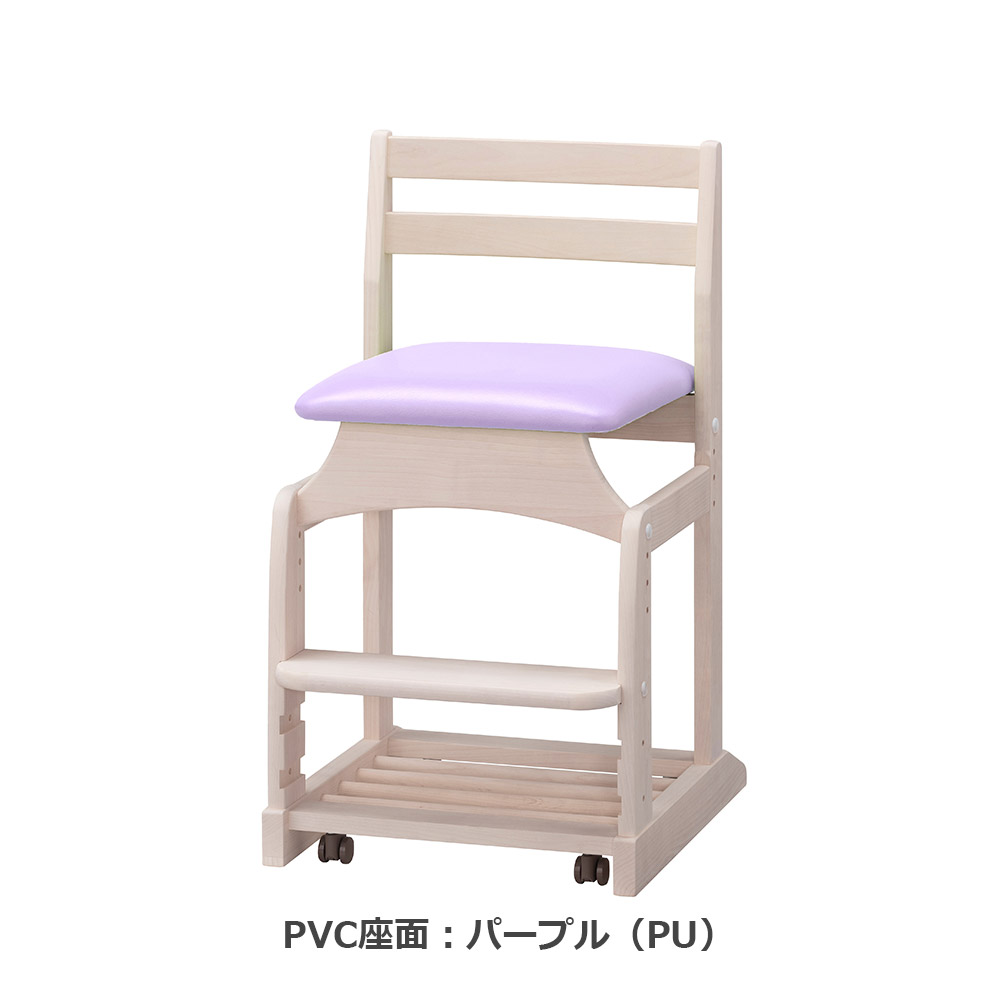 hotta woody（堀田木工所）デスクチェア「ダックチェア No.8」アルダー材WH(ホワイト)色 PVC張り 全4色