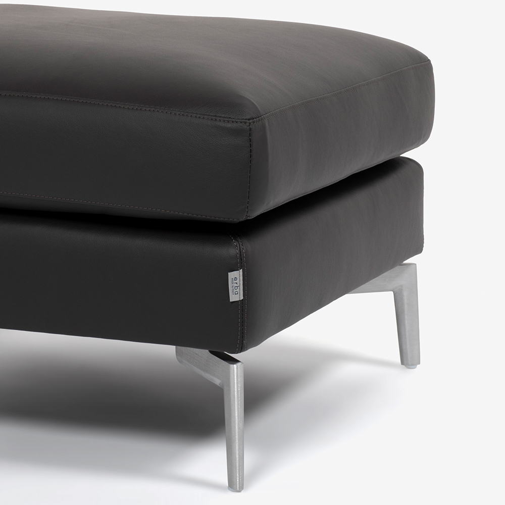erba（エルバイタリア）オットマン「ベラビスタ」革ダークブラウン色 ARREDO5029
