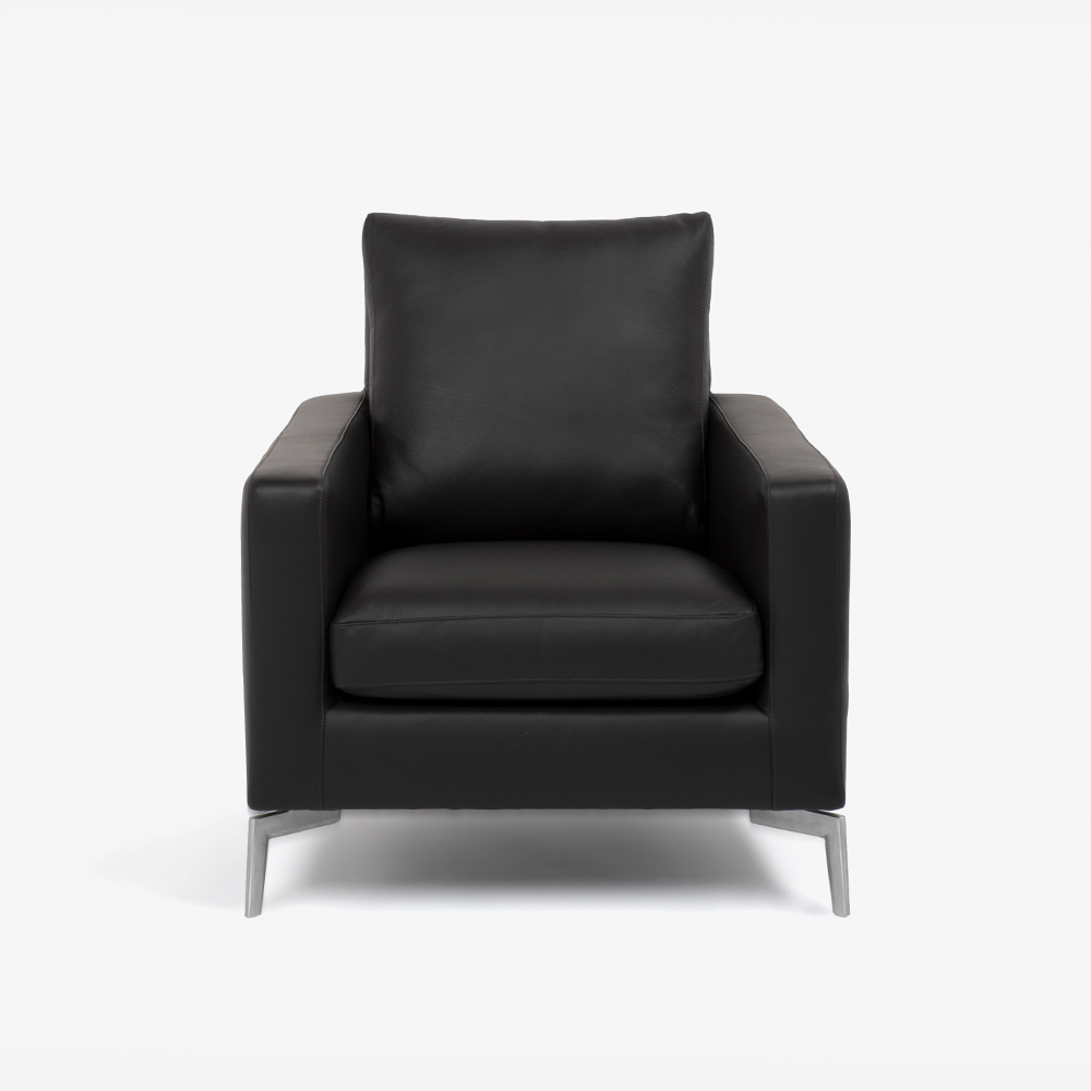 erba(エルバイタリア)アームチェア「ベラビスタ」革ダークブラウン色 #A ARREDO5029【お手入れキットの特典付き】