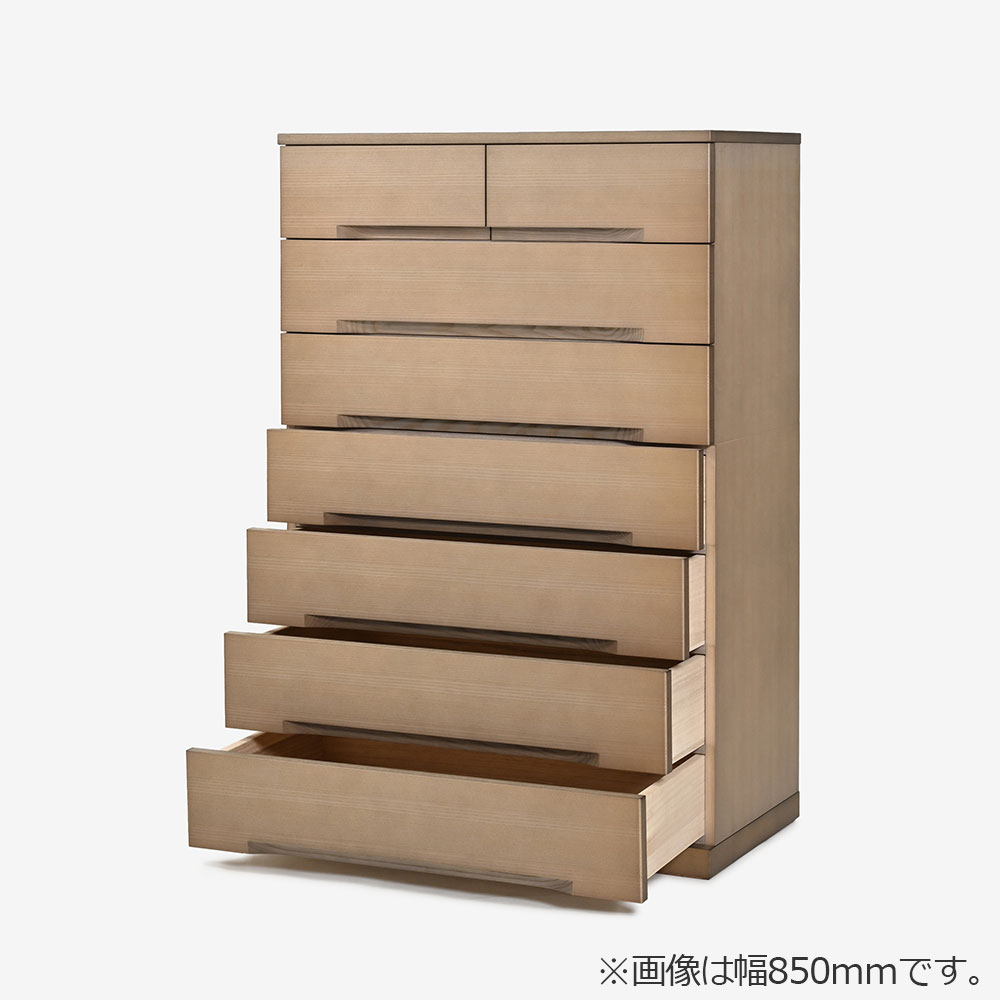 チェスト「ルーブル」ホワイトアッシュ材ダブ色 高さ127.8cm 全2サイズ【受注生産品】【セール対象品のため5%OFF】