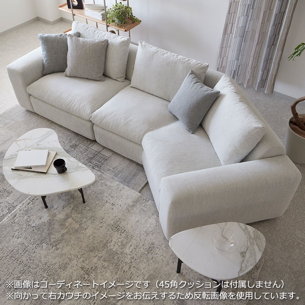 カウチソファ2点セット 向かって右カウチ「フラクセン」 布#3 ハドソンHUS-05 【受注生産品】
