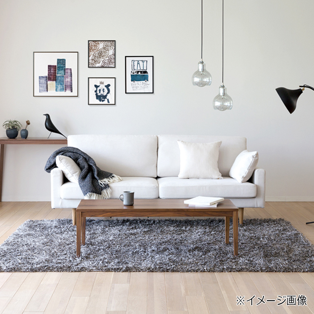 ソファ 2.5人掛け「レオ」幅165cm #5アイボリー色 脚部全2色