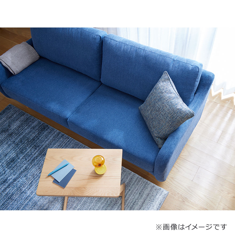 ソファ 3人掛け「CAS-D」幅180cm 布#SPベルファストブルー 脚部全3色