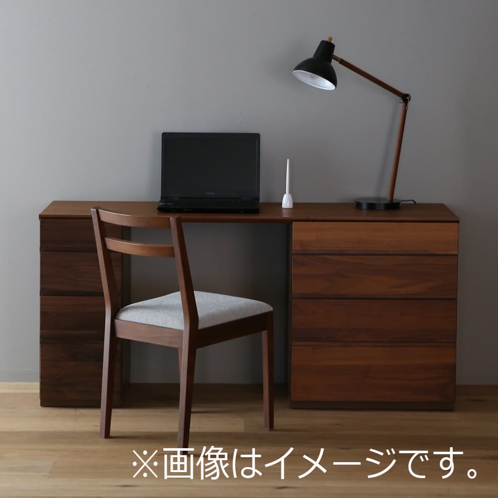 ユニットデスク「アスター」両袖タイプ(30チェスト 60チェスト)幅150.4cm ウォールナット材