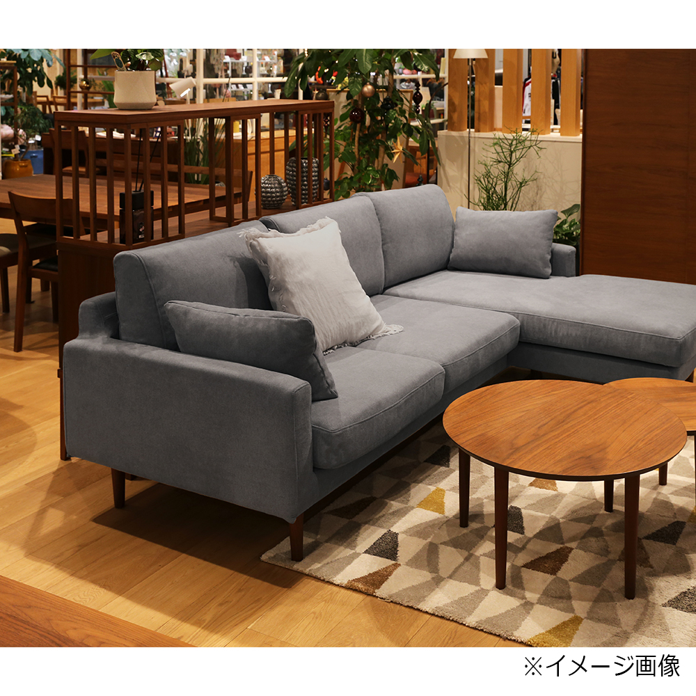 カウチソファ 向って右カウチ「レオ」幅214cm #5グレー色 脚部全2色