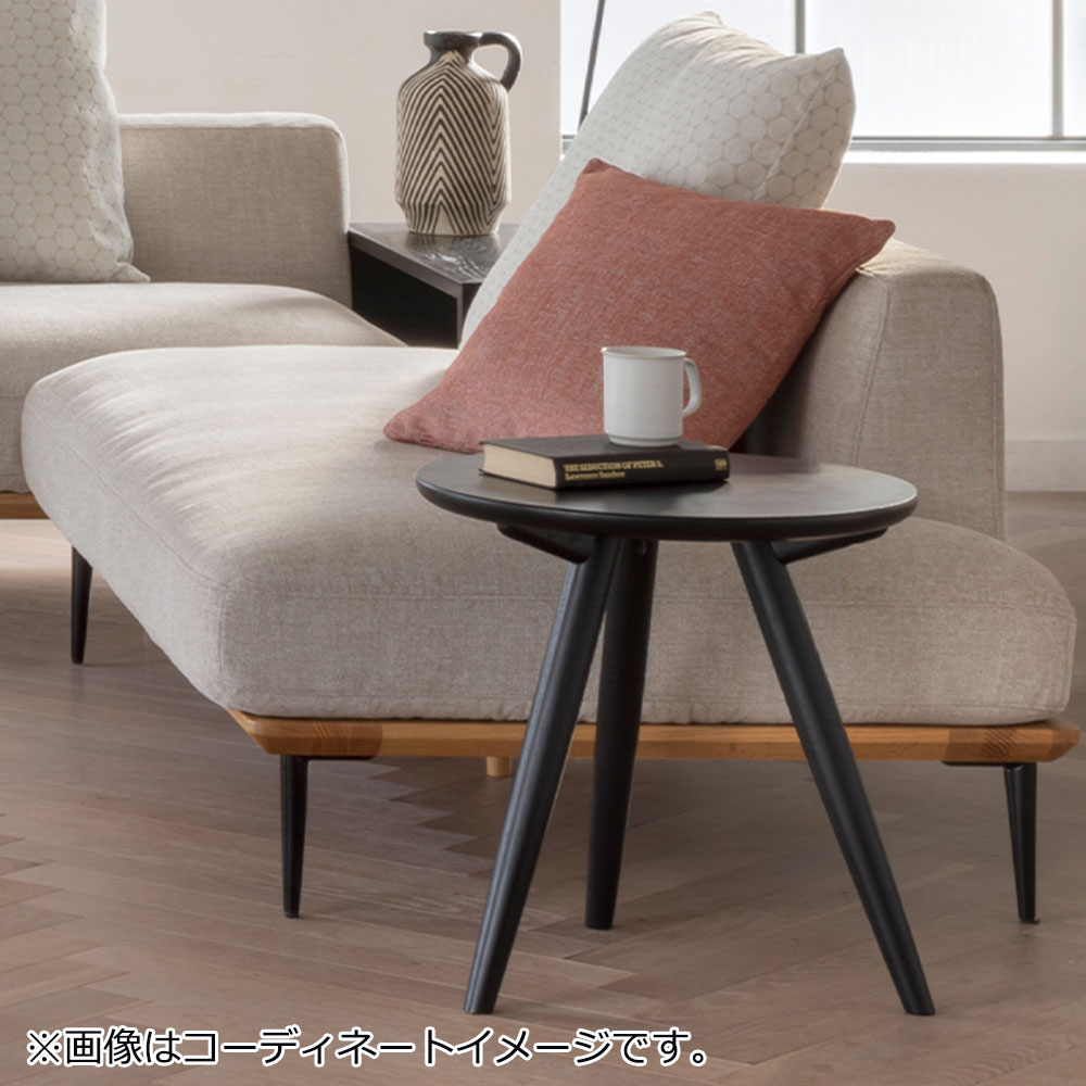 サイドテーブル「LT311-1S RO-CB」レッドオーク材チャコールブラック色【受注生産品】