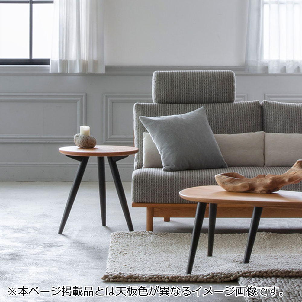 サイドテーブル「LT311-1S RO-CB」レッドオーク材チャコールブラック色【受注生産品】