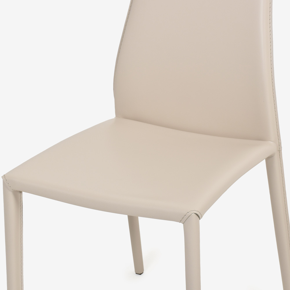 Calligaris(カリガリス)ダイニングチェア「Aida CS1484」革ベージュ色