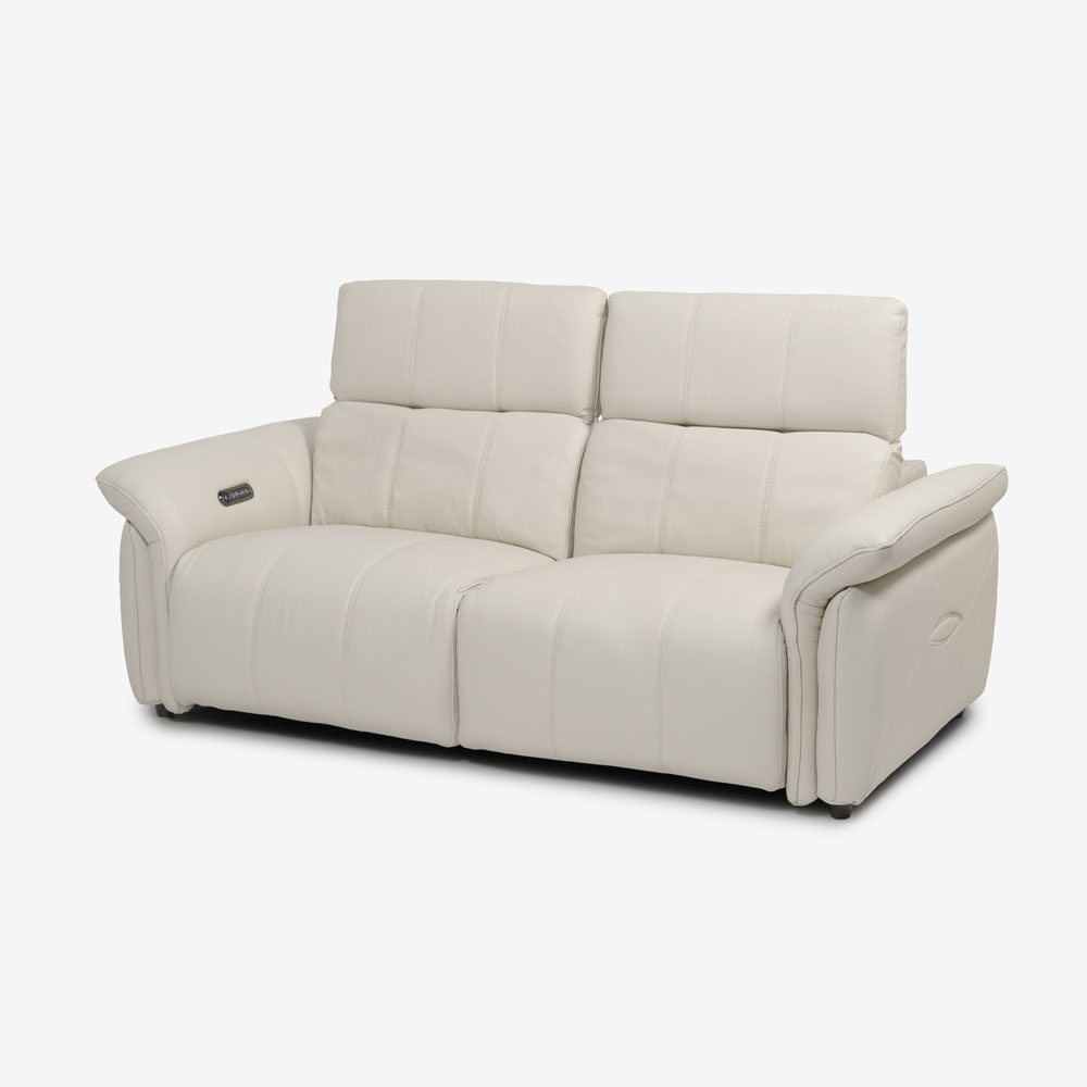 電動リクライニングソファ2点セット「L/S Motion 74（エルエスモーション74）」幅202cm 革#H/S-521E フロスト色