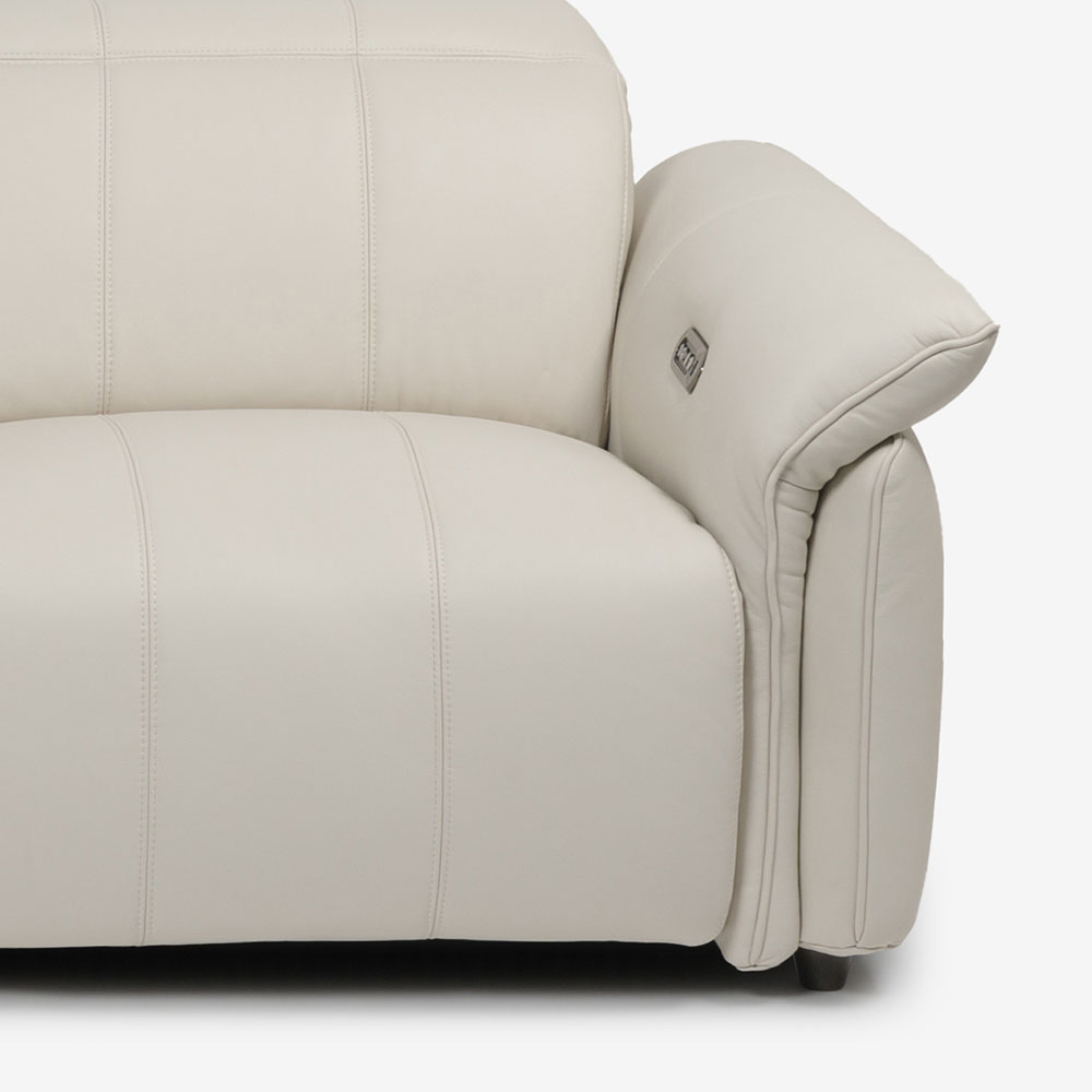 電動リクライニングソファ3点セット「L/S Motion 74（エルエスモーション74）」ユニットテーブル付 幅234cm 革#H/S-521E フロスト色