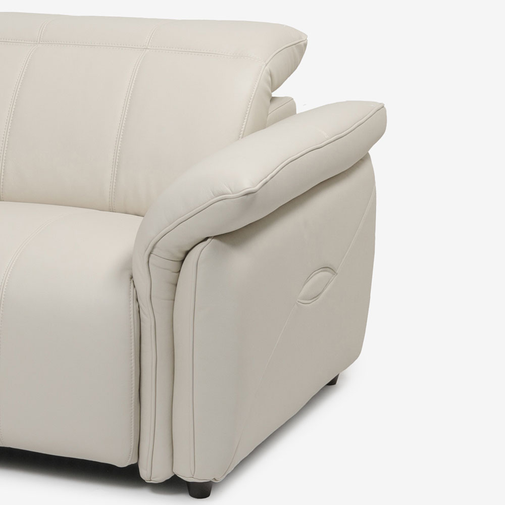 電動リクライニングソファ3点セット「L/S Motion 74（エルエスモーション74）」ユニットテーブル付 幅234cm 革#H/S-521E フロスト色