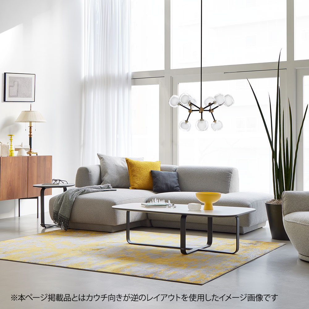 FaBBRica(ファブリカ)カウチソファ2点セット「FA-0669」片肘カウチ背無し(向かって左肘)+片肘カウチ(向かって右肘)布#FA-2 FAB-VIS-451 アッシュ色