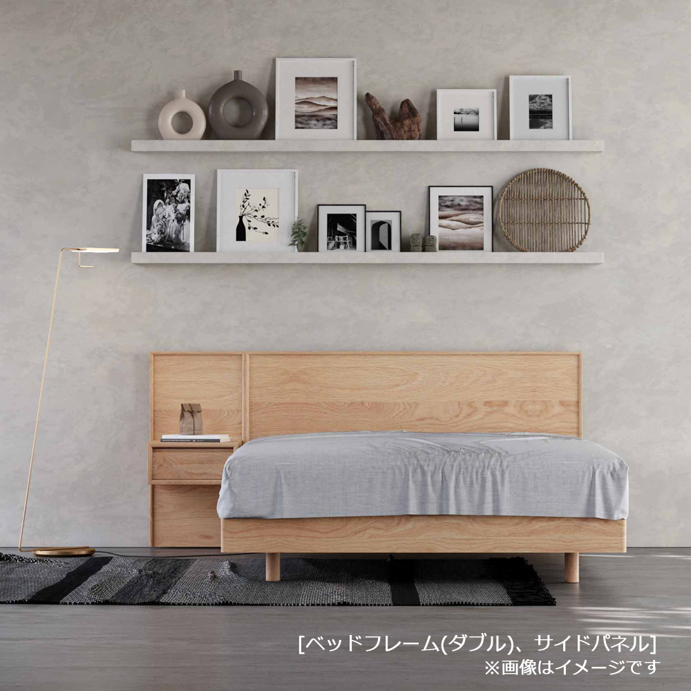 ベッドフレーム「エリー」すのこ床板 オーク材 全3サイズ