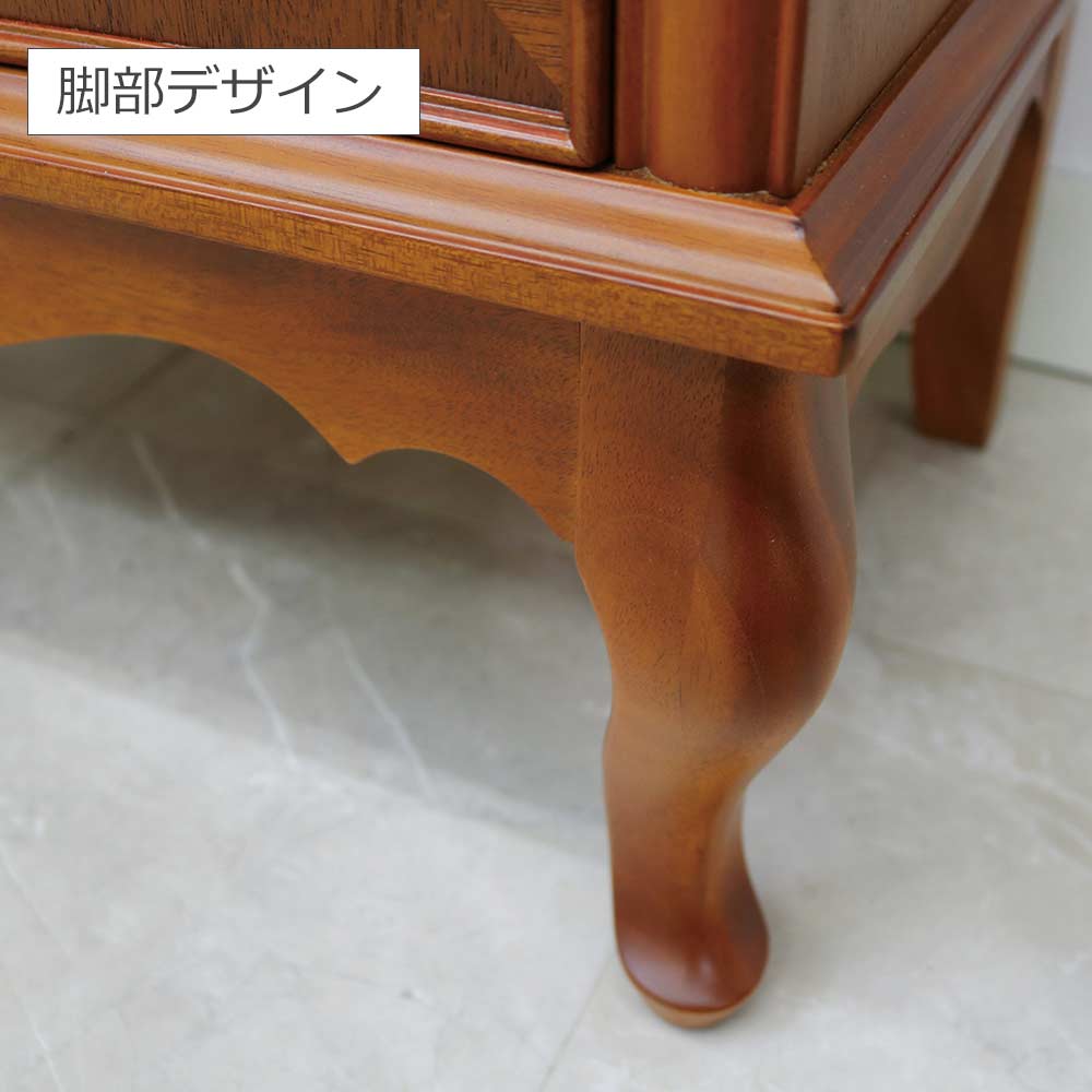 キュリオケース「ブライトン」幅65cm マホガニー材 LED照明付き【セール対象品のため5%OFF】