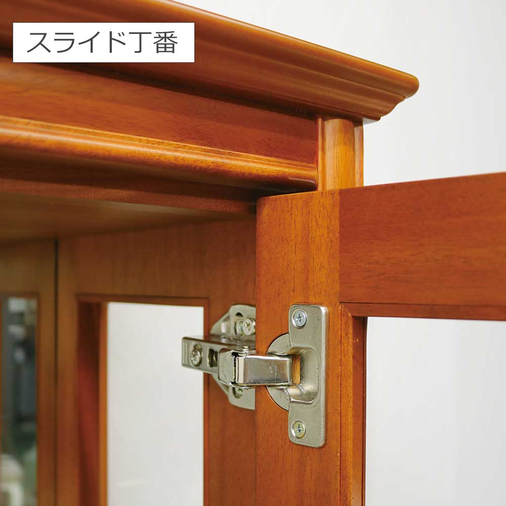 キュリオケース「ブライトン」幅65cm マホガニー材 LED照明付き【セール対象品のため5%OFF】