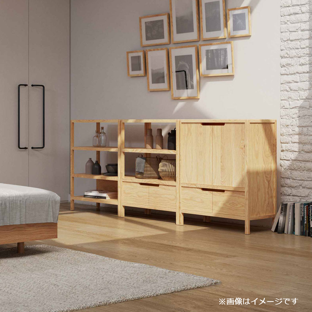 シェルフ「ピート TypeB」幅85cm オーク材【セール対象品のため5%OFF】