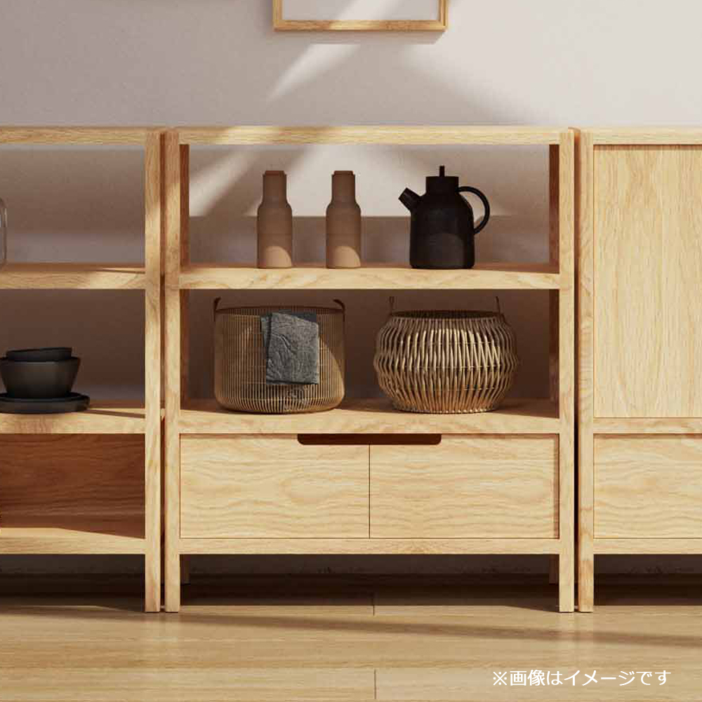 シェルフ「ピート TypeB」幅85cm オーク材【セール対象品のため5%OFF】