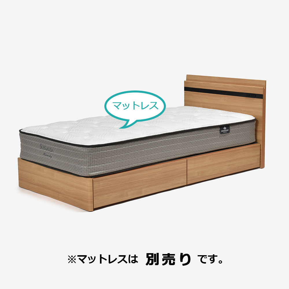 ベッドフレーム「フォッセDR」引出し付きタイプ 全2色(ナチュラルNA色・ウォールナットグレーWNG色)全5サイズ