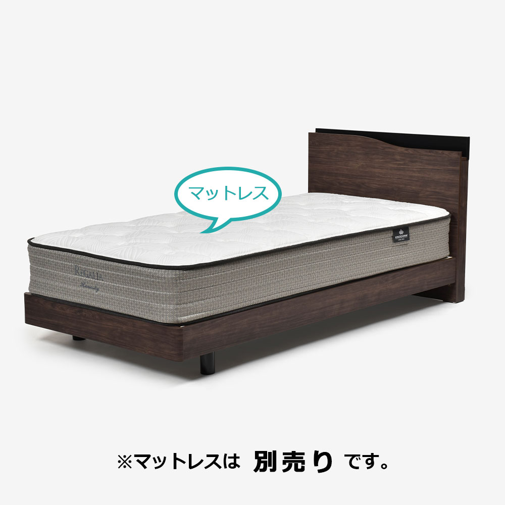 ベッドフレーム「グルーブ LG」レッグタイプ 全2色(ナチュラルNA色・ウォールナットグレーWNG色)全5サイズ