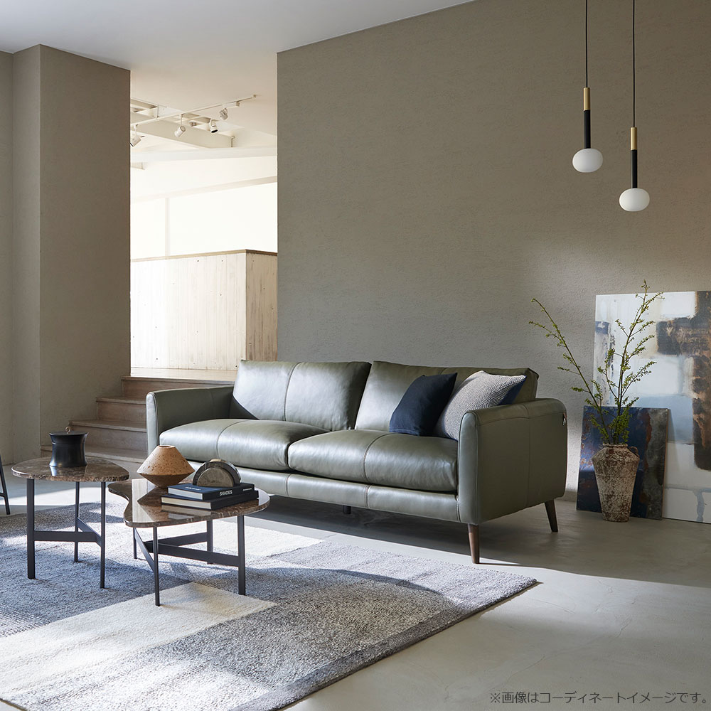 CORIUM(コリウム)ソファ 3人掛け 「フレミング model.CO-2462」革#CO-NN570E グリーン