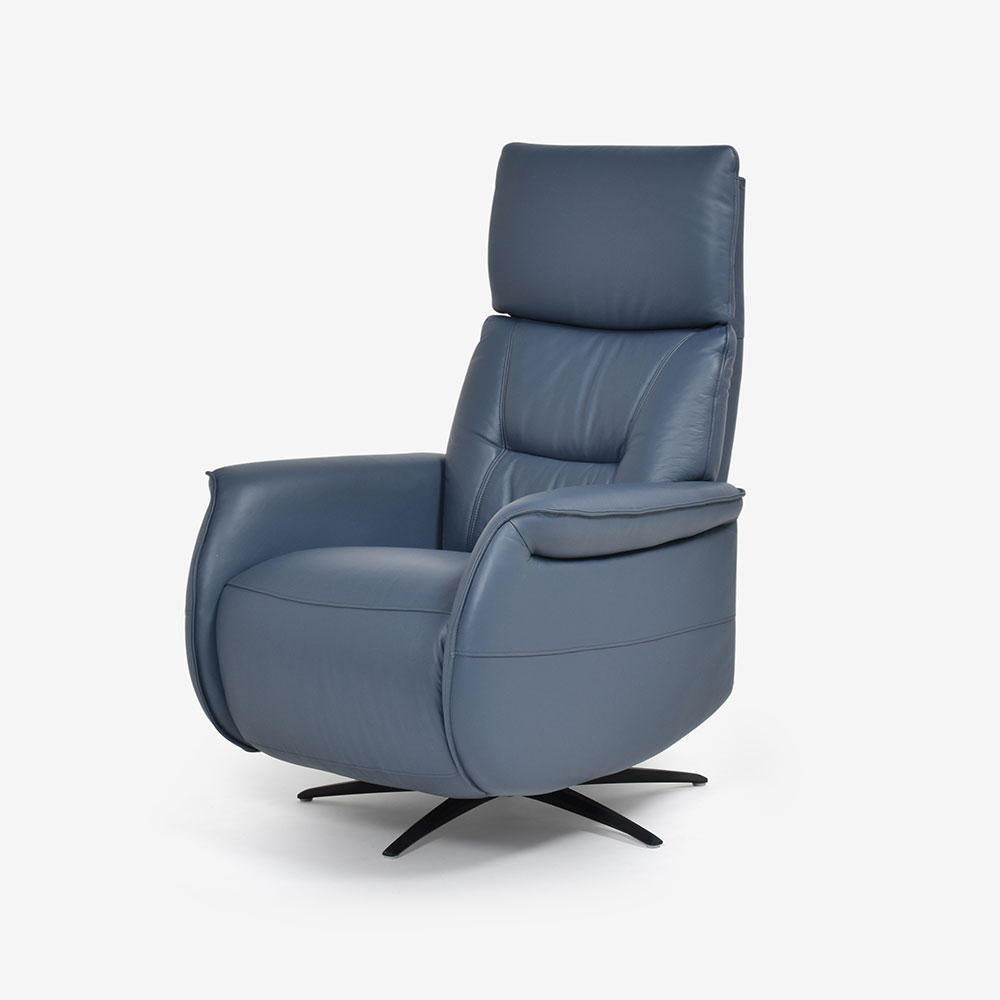 電動リクライニングチェア 「L/S Motion 501（エルエスモーション501）」革#H/S-518E オーシャンブルー色
