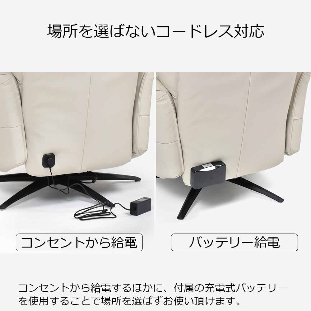 電動リクライニングチェア 「L/S Motion 501（エルエスモーション501）」革#H/S-521E フロスト色