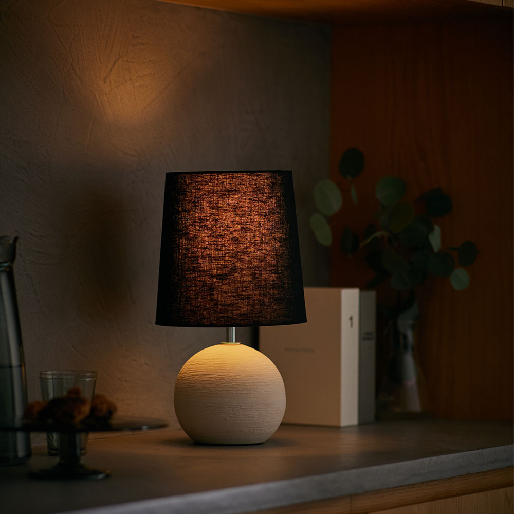 テーブルスタンド「mimi lamp ミスティカル HT1008-WH-CBK」ランプ別売