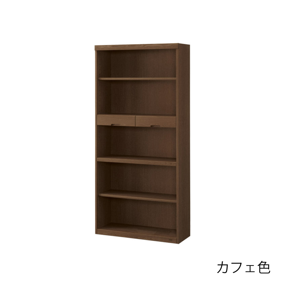 浜本工芸　書棚「No.8604A・No.8600A・No.8608A」オープンハイタイプ 幅85.1cm 全3色［No.8600］