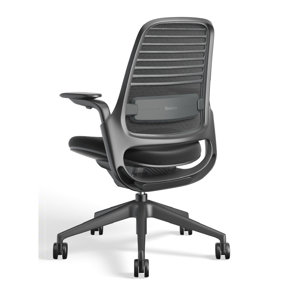 Steelcase（スチールケース）デスクチェア「シリーズ1」ブラックフレーム 座リコリス